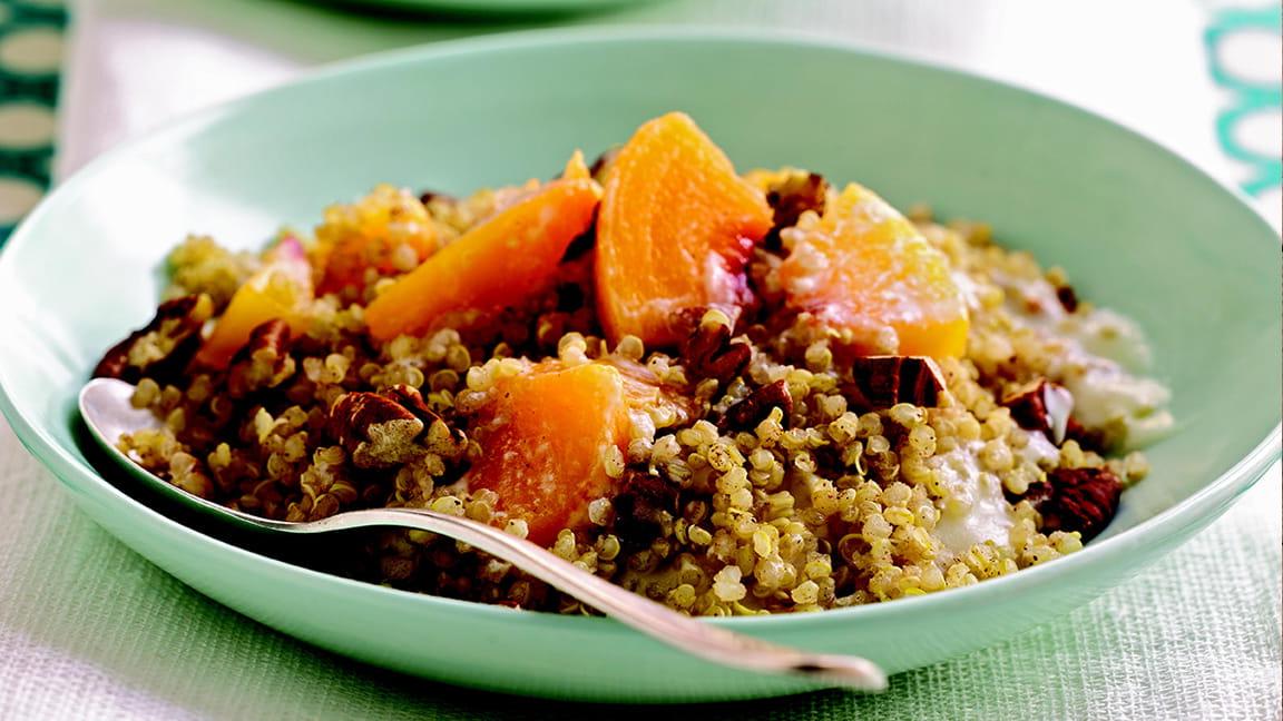 Cinnamon Quinoa with Peaches