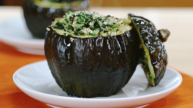 Couscous Stuffed Acorn Squash